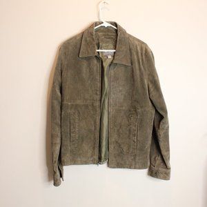 Men’s Green Nubuck (tough suede) Jacket Wilson’s Leather Small